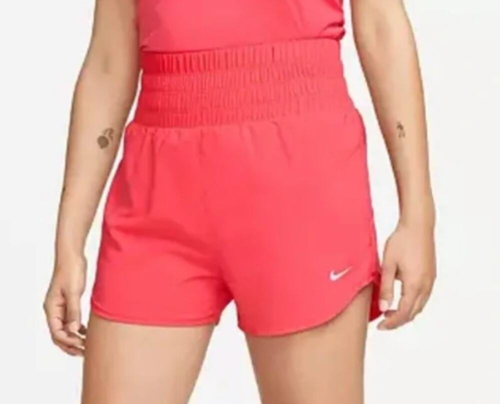 Nike One Training Running Lined Activewear Shorts Coral Pink Large